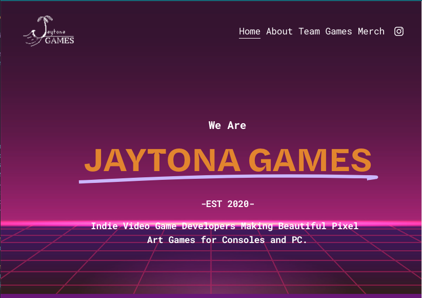 Jaytona Games Landing Page
